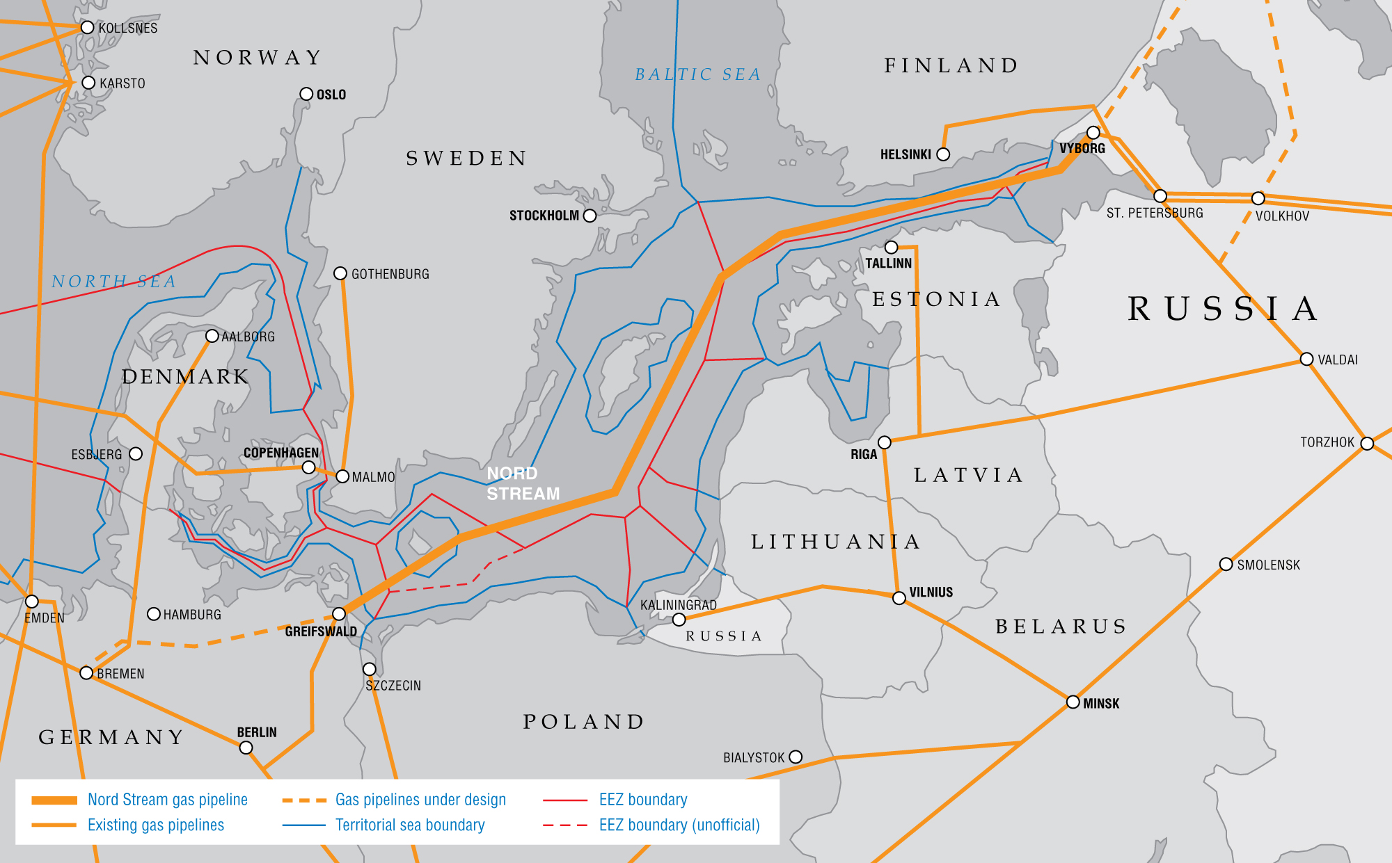 Nord Stream. Grafika: Gazprom