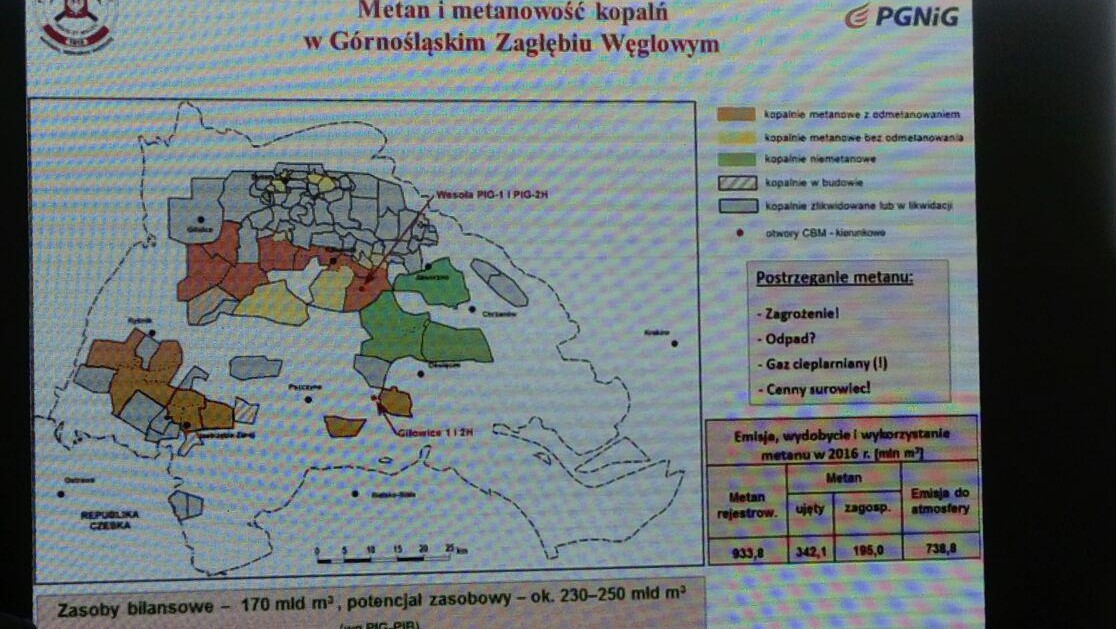 Mapa kopalń na Górnym Śląsku i poziom emisji metanu Fot. BiznesAlert.pl