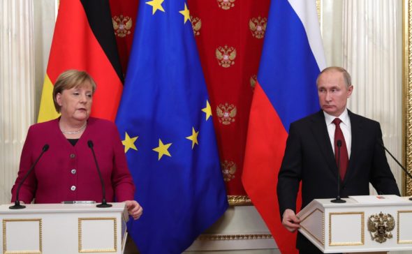 Konferencja prasowa Kanclerz Merkel i Prezydenta Putina fort. kremlin.ru Rosja Niemcy