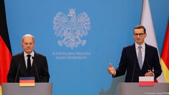 Olaf Scholz i Mateusz Morawiecki. Fot. Kancelaria Premiera