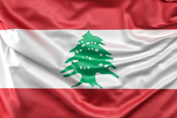 Flaga Libanu. Fot. Freepik.com.