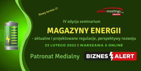 Magazyny Energii – aktualne regulacje, perspektywy rozwoju. Grafika organizatora.