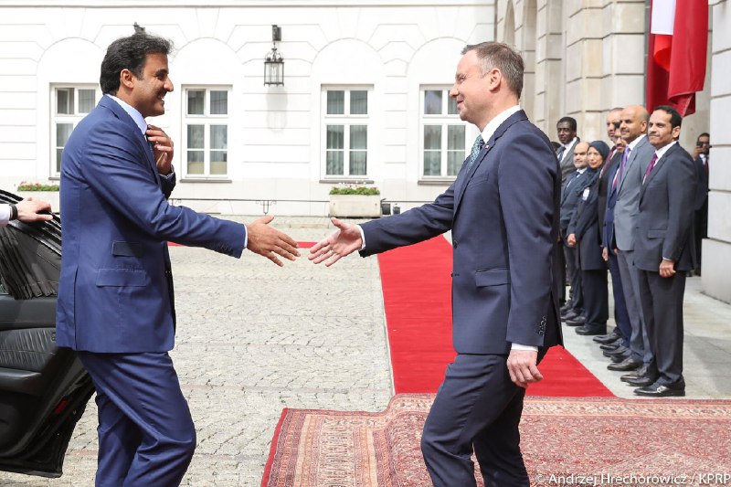 Prezydent RP z Emirem Kataru. fot. Kancelaria Prezydenta RP