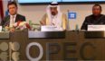 Konferencja prasowa OPEC+. Od lewej: rosyjski minister energetyki Aleksander Nowak, saudyjski minister ropy, gospodarki i zasobów mineralnych Khalid al-Falih przewodniczący OPEC, sekretarz generalny OPEC Mohhamed Barkindo z Nigerii. Fot. BiznesAlert.pl