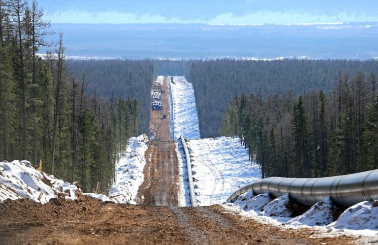 Siła Syberii w budowie. Fot. Gazprom