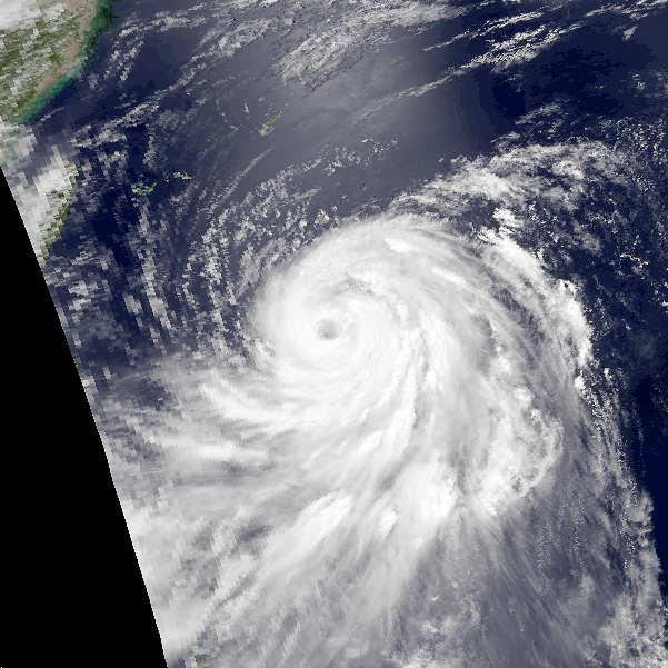 Huragan Irma widziany z kosmosu. Fot. Wikipedia
