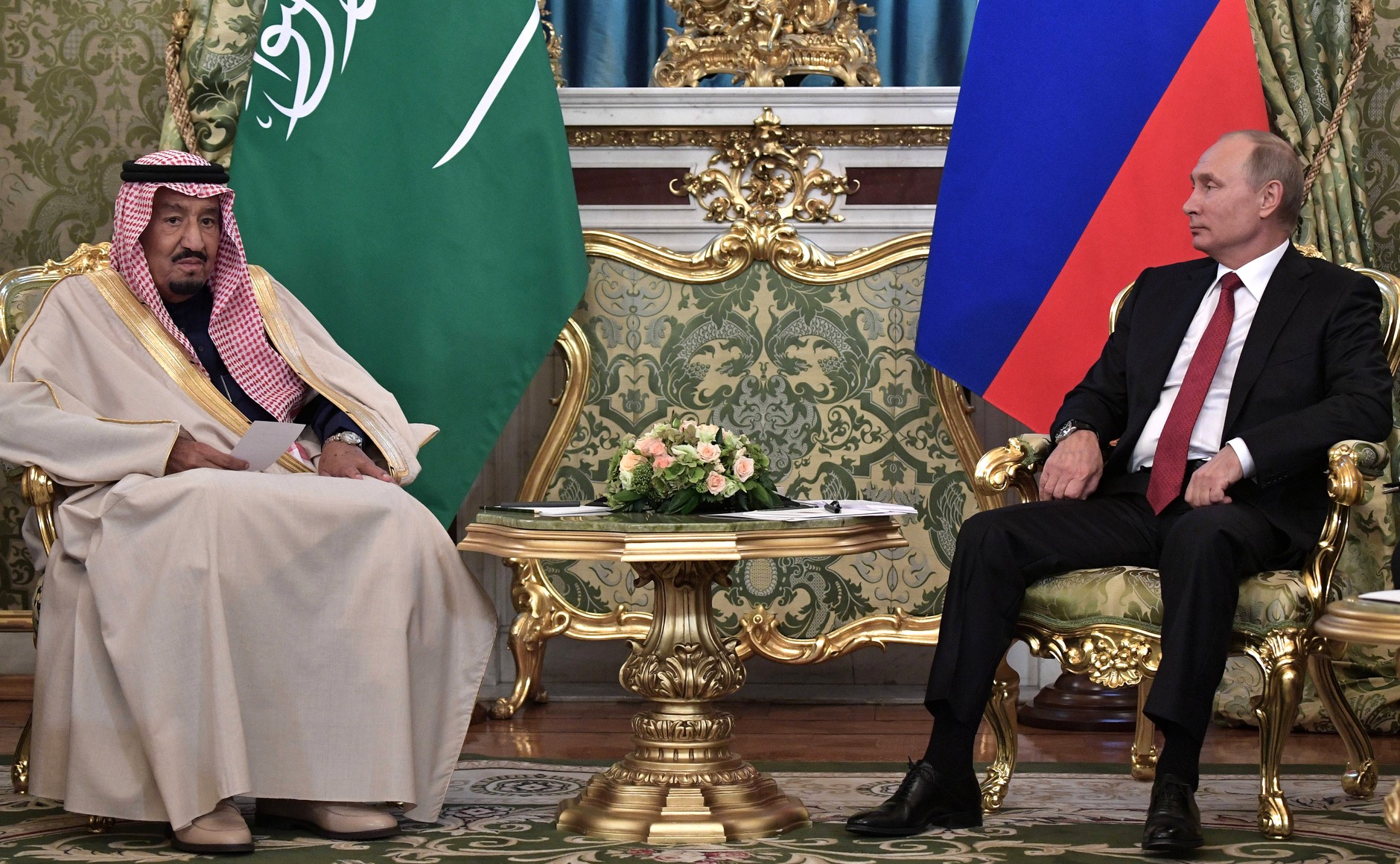 Król Salman i prezydent Putin na Kremlu. Fot.: Kremlin.ru
