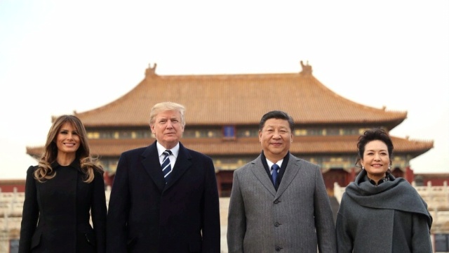 Prezydenci USA i Chin z małżonkami w Pekinie. Fot. Biały Dom