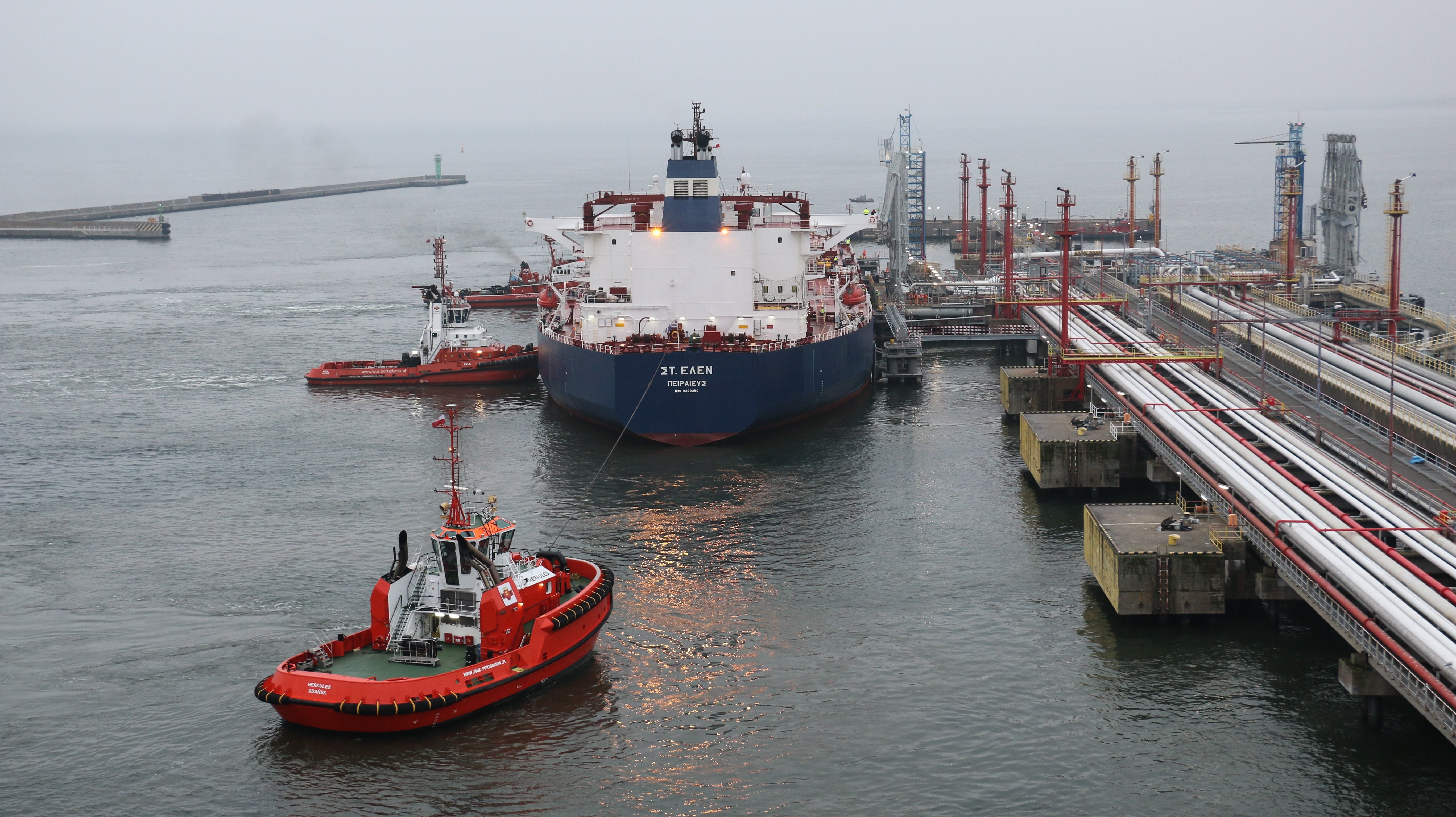 Transport pierwszej dostawy ropy naftowej z USA dla Grupy LOTOS do gdańskiego naftoportu, listopad 2017. Fot. Grupa Lotos