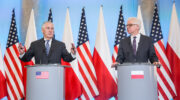 Minister Jacek Czaputowicz. Wizyta sekretarz stanu USA Rex Tillerson . KPRM . Konferencja prasowa . Fot. Tymon Markowski / MSZ