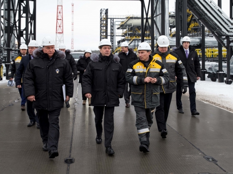 Władze Rosji i Rosnieftu na rozbudowie ESPO. Fot. Rosnieft