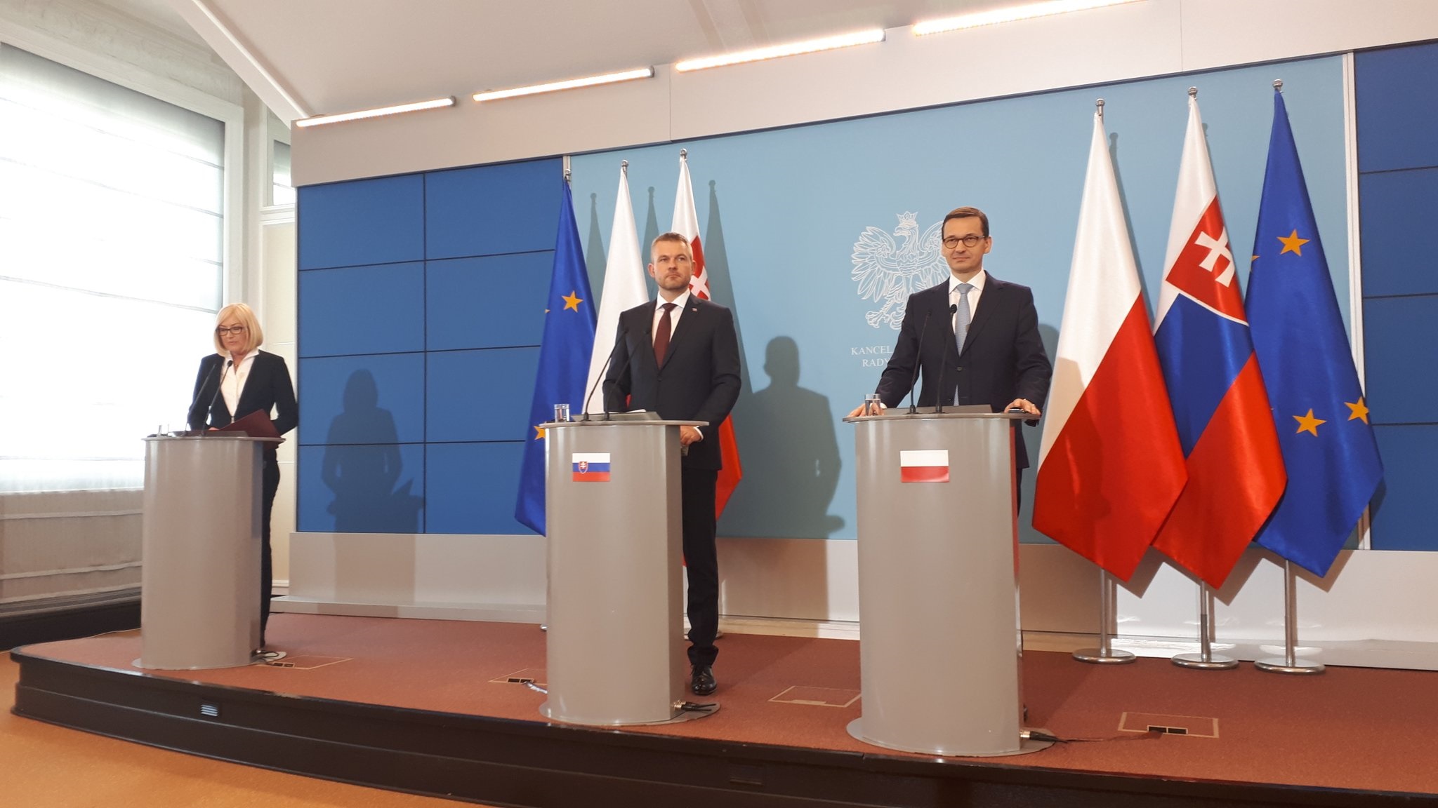 Spotkanie premierów Polski i Słowacji w Warszawie. Fot. Twitter, Kancelaria Prezesa Rady Ministrów