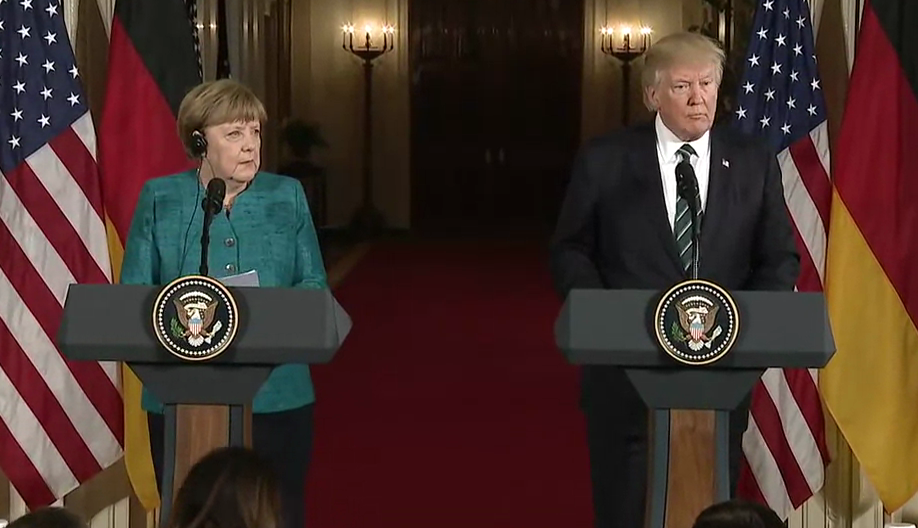 Angela Merkel i Donald Trump. Fot.: Wikimedia Commons