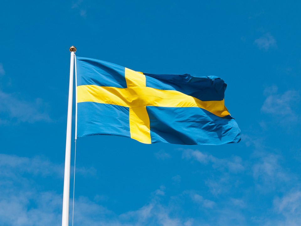 Flaga Szwecji. Źródło: Pixabay