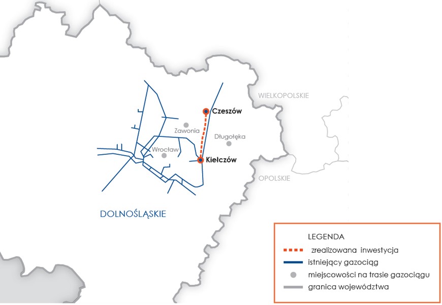 GAZ-SYSTEM zakończył budowę gazociągu relacji Czeszów – Kiełczów. Źródło: Gaz-System