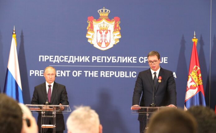 Władimir Putin i Aleksander Vućić. Fot. Kremlin.ru