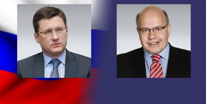 Aleksander Nowak i Peter Altmeier. Grafika: Ministerstwo Energetyki Rosji