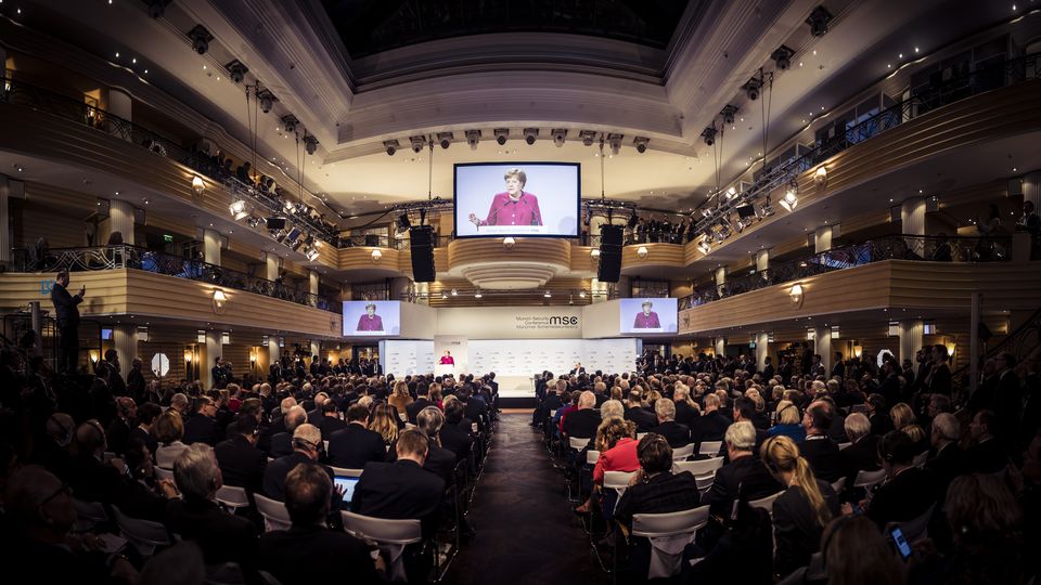 Angela Merkel na Monachijskiej Konferencji Bezpieczeństwa. Fot. MSC 2019