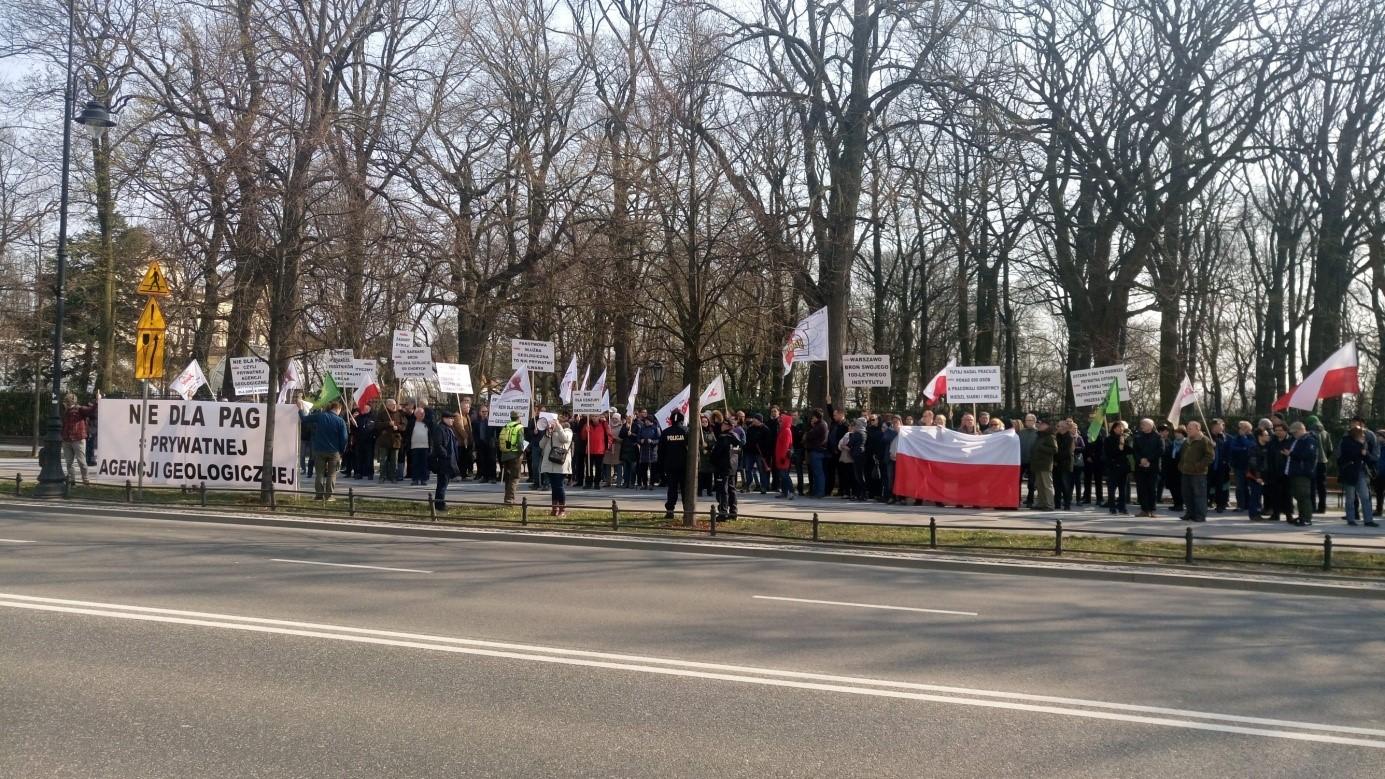 Protest przeciwko PAG. Fot. NSZZ "Solidarność"