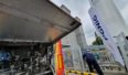 Tankowanie LNG w zajezdni MZA przy ul. Ostrobramskiej. Fot. BiznesAlert.pl