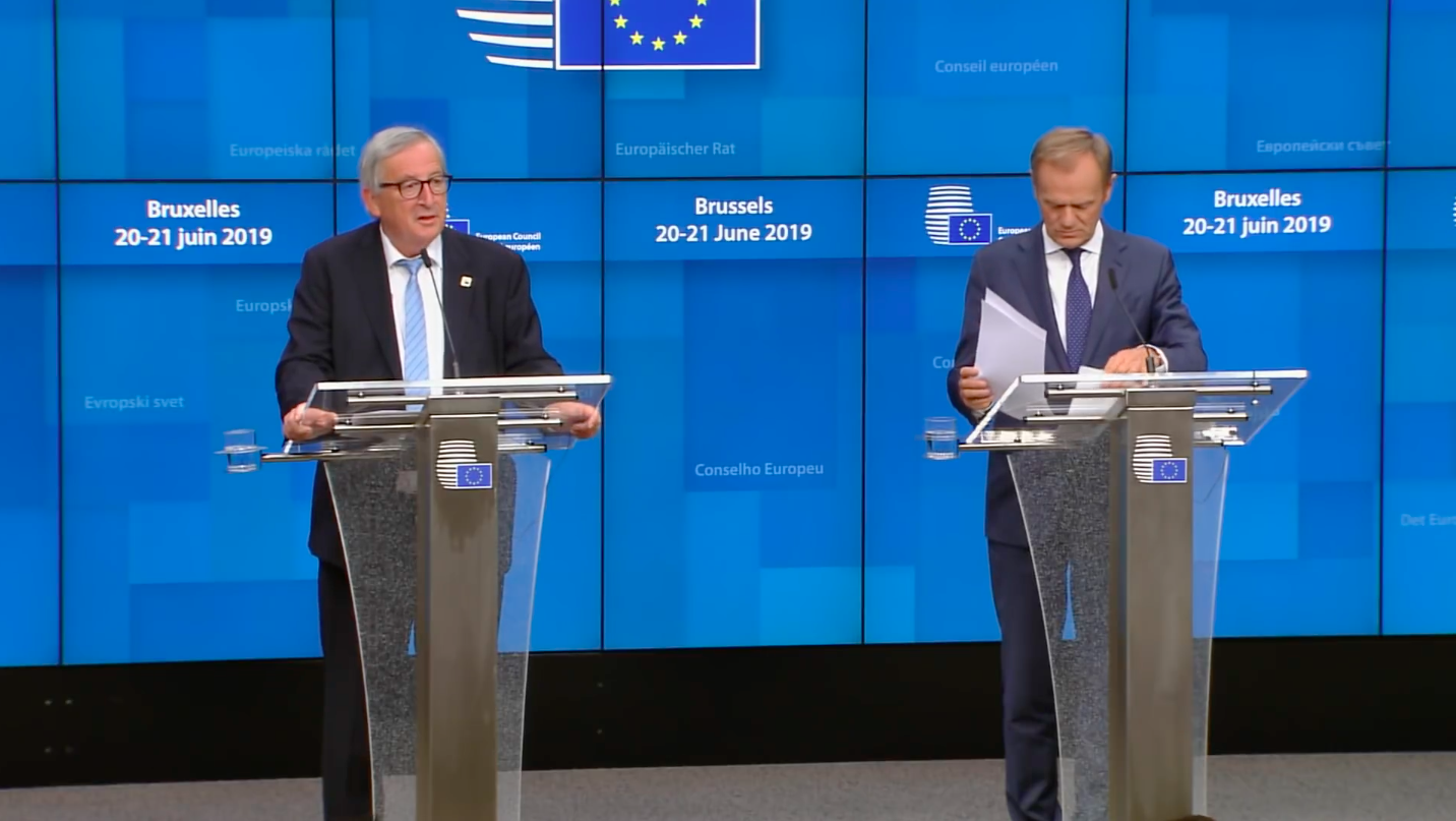 Donald Tusk i Jean-Claude Juncker na konferencji prasowej. Fot. BiznesAlert.pl