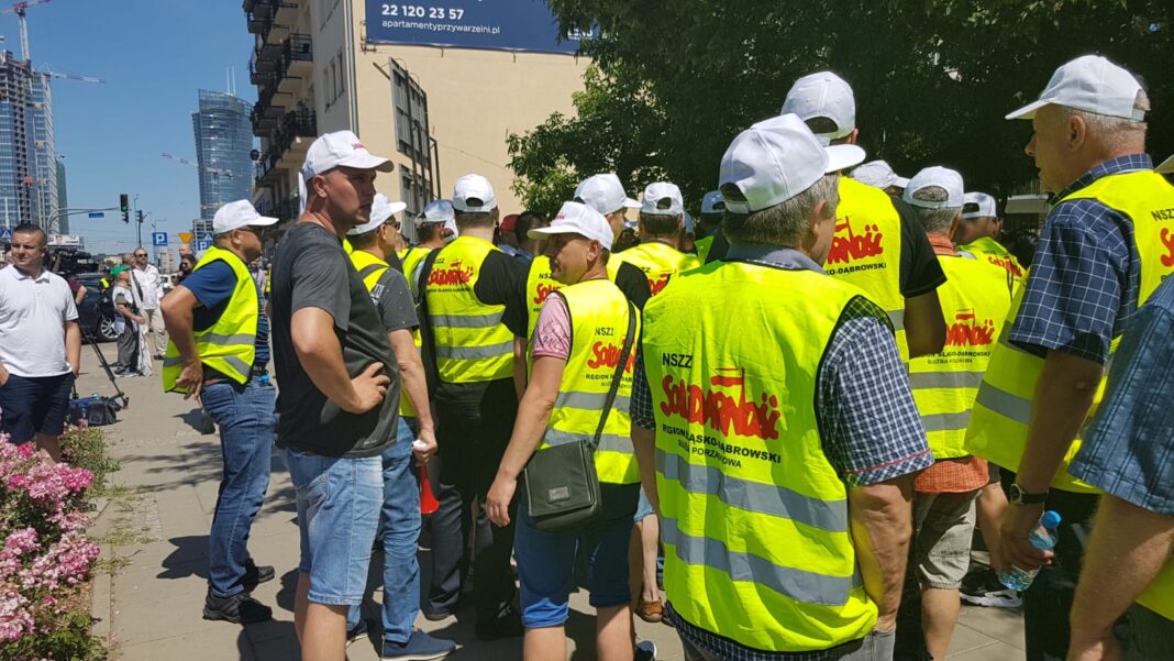 Strajk Związków Zawodowych JSW w Warszawie fot. BiznesAlert.pl