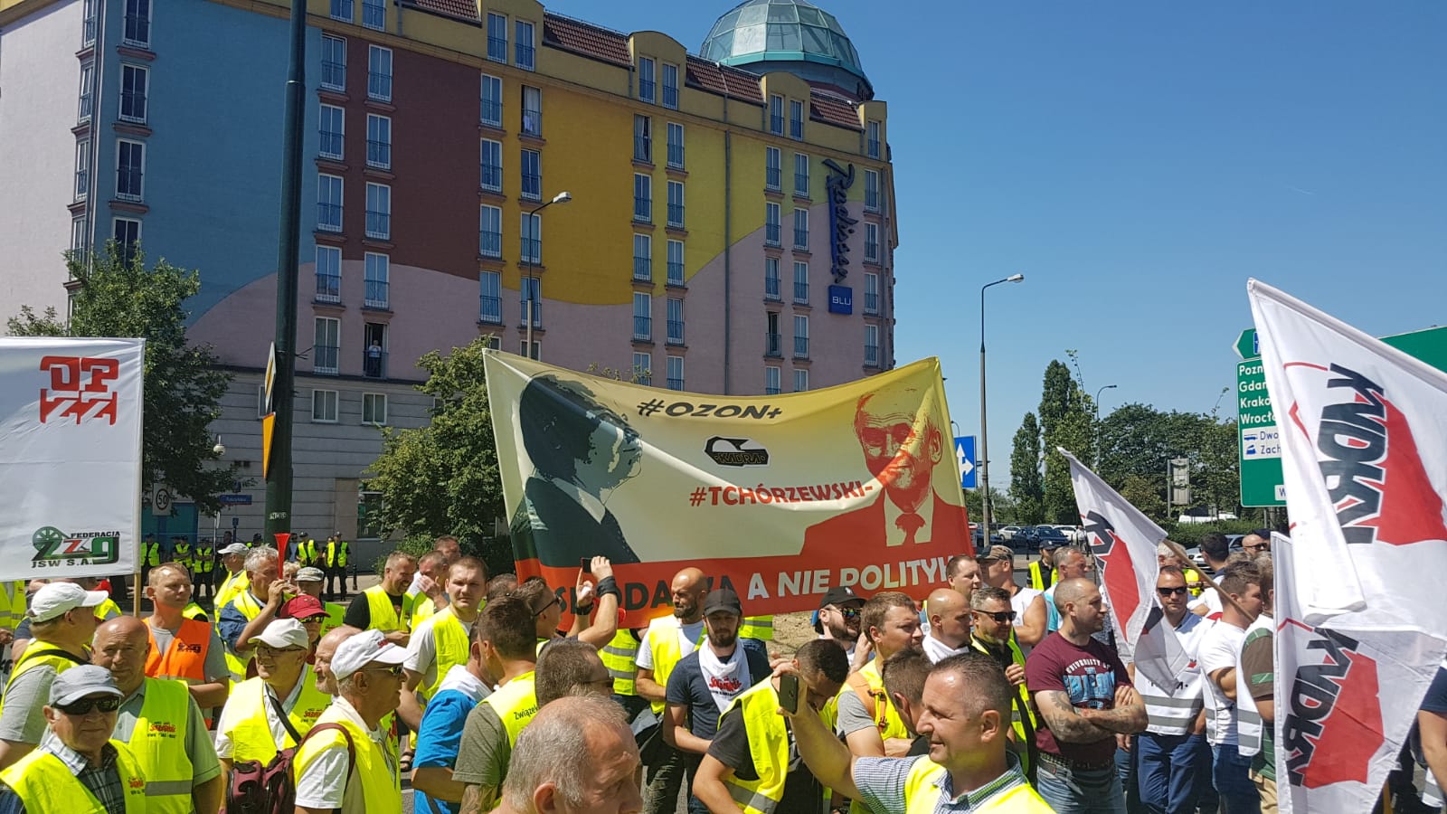 Strajk Związków Zawodowych JSW w Warszawie fot. BiznesAlert.pl
