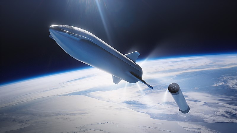 Rakieta Starship firmy Spacex Elona Muska. Źródło: Wikipedia