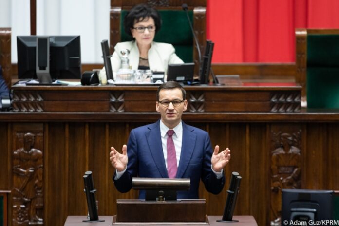 Mateusz Morawiecki w Sejmie RP. Fot. KPRM