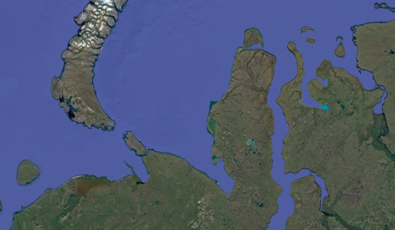 Zdjęcie satelitarne Zatoki Bajdarackiej