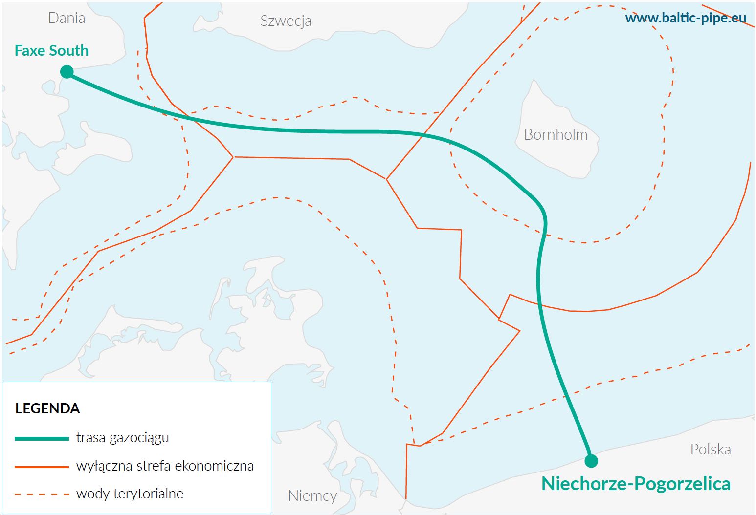 Baltic Pipe. Źródło: Gaz-System