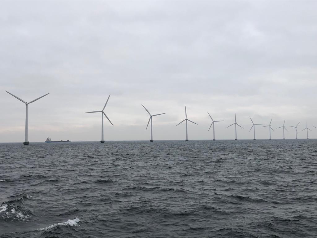 Morska farma wiatrowa Middelgrunden w pobliżu Kopenhagi. Fot. Bartłomiej Sawicki/BiznesAlert.pl