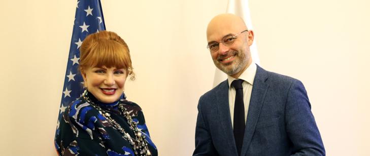 Georgette Mosbacher i Michał Kurtyka. Fot Ministerstwo Klimatu