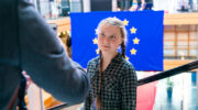 Greta Thunberg w Parlamencie Europejskim. Źródło Flickr