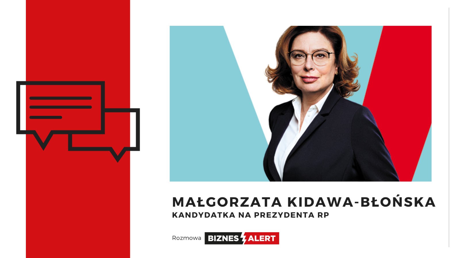 Małgorzata Kidawa-Błońska. Grafika: Patrycja Rapacka/BiznesAlert.pl