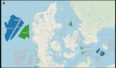 Obszary, które Dania planuje przeznaczyć pod budowę nowych morskich farm wiatrowych i sztucznych wysp energetycznych. Grafika: Duńska Agencja ds. Energii