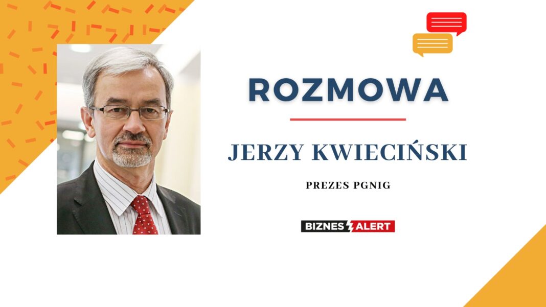 Prezes PGNiG Jerzy Kwieciński. Grafika: Gabriela Cydejko