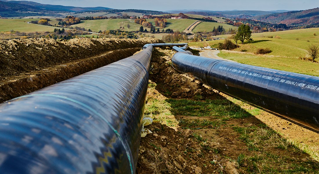 Fot.: Gaz-System, gazociąg Strachocina – Granica RP, który jest częścią nowego transgranicznego gazociągu.