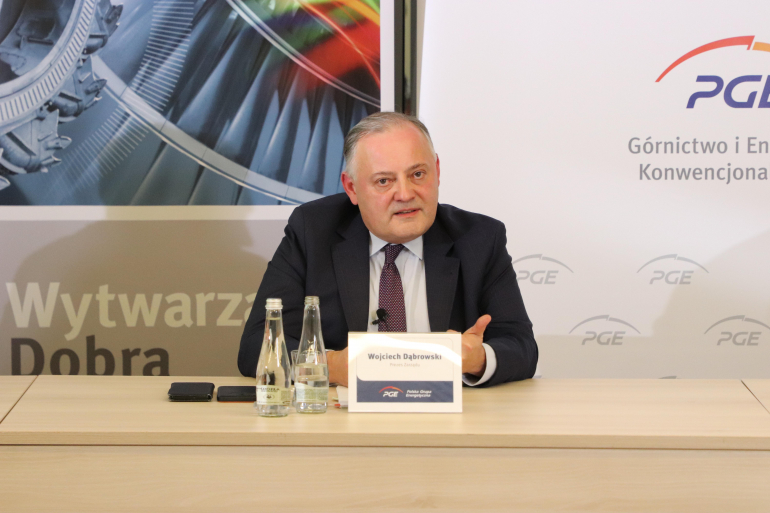Prezes PGE Wojciech Dąbrowski. Fot. PGE