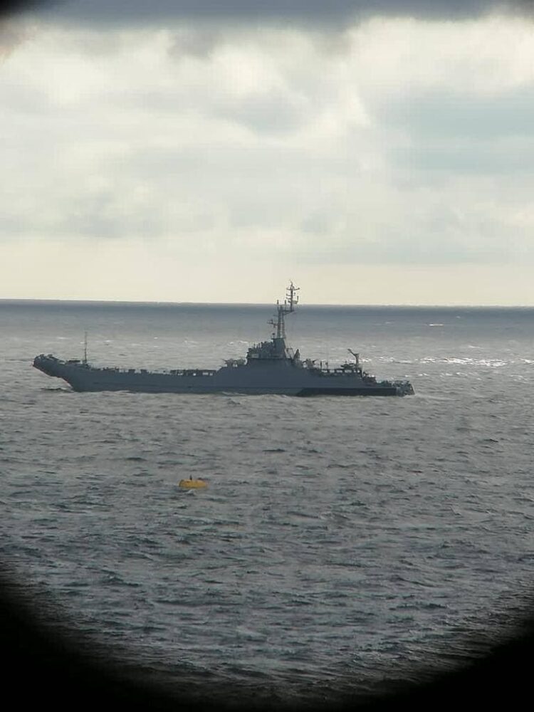 ORP Kraków w pobliżu budowy. Fot. LiveUAmap