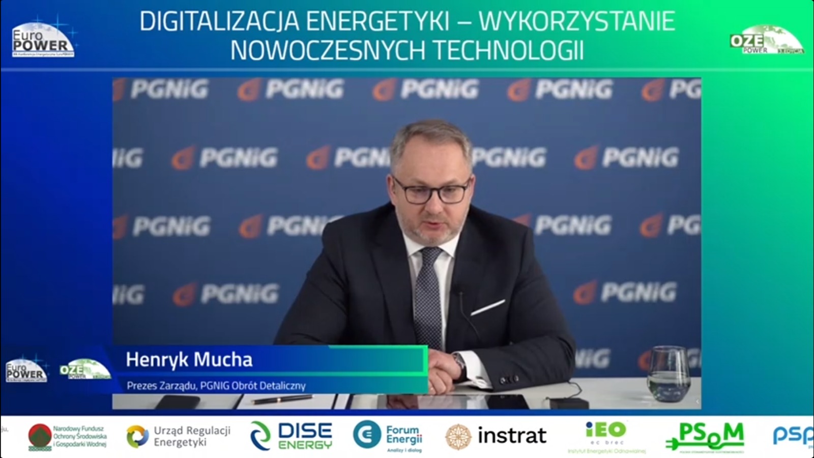Prezes PGNiG OD Henryk Mucha podczas konferencji EuroPOWER 2021. Fot. BiznesAlert.pl