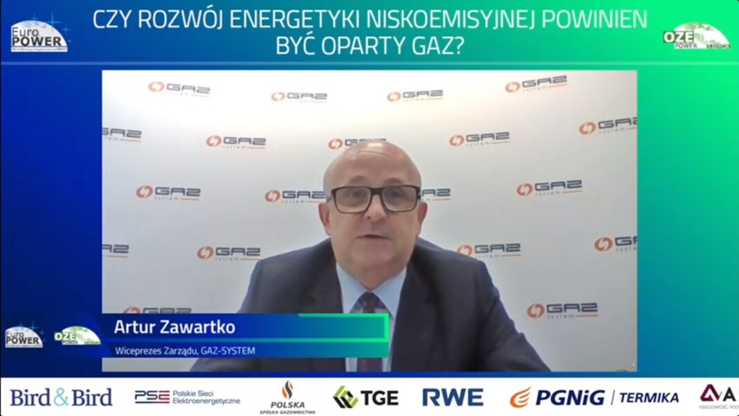 Wiceprezes Gaz-System Artur Zawartko na EuroPower 2021. Fot. BiznesAlert.pl