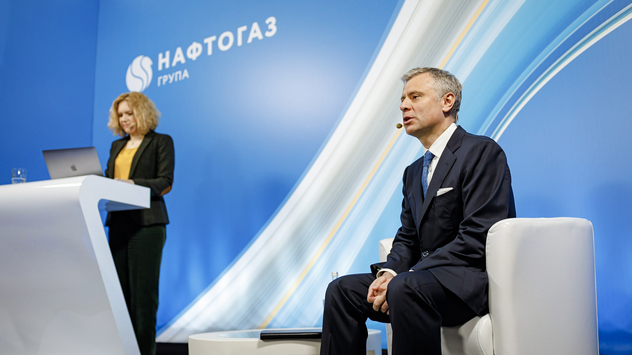 Nowy prezes Naftogazu Jurij Witrenko przedstawia swe plany. Fot. Naftogaz