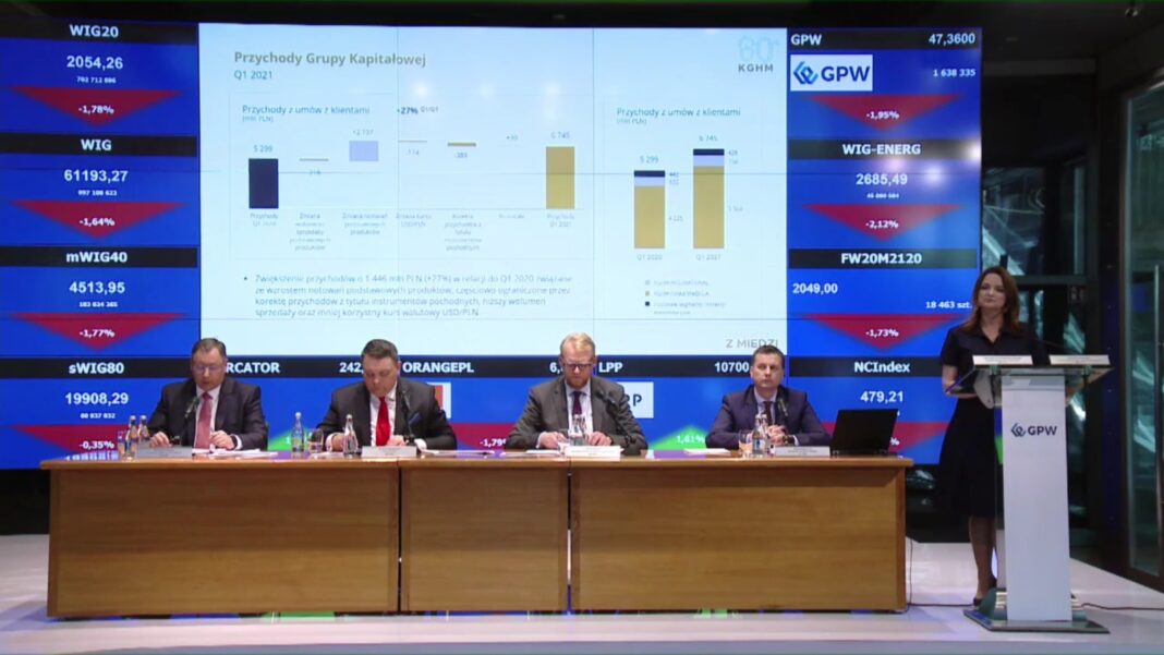 Konferencja prasowa KGHM. Fot. BiznesAlert.pl