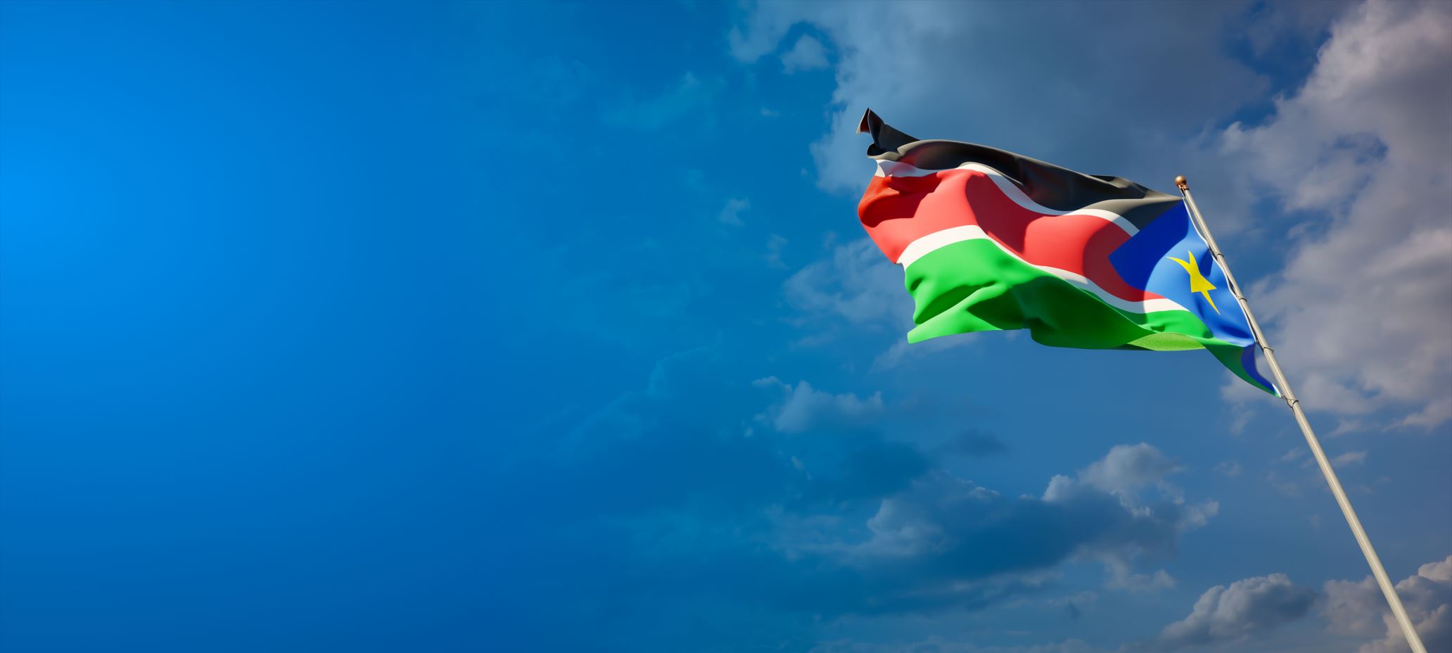 Flaga Sudanu Południowego. Źródło: Freepik