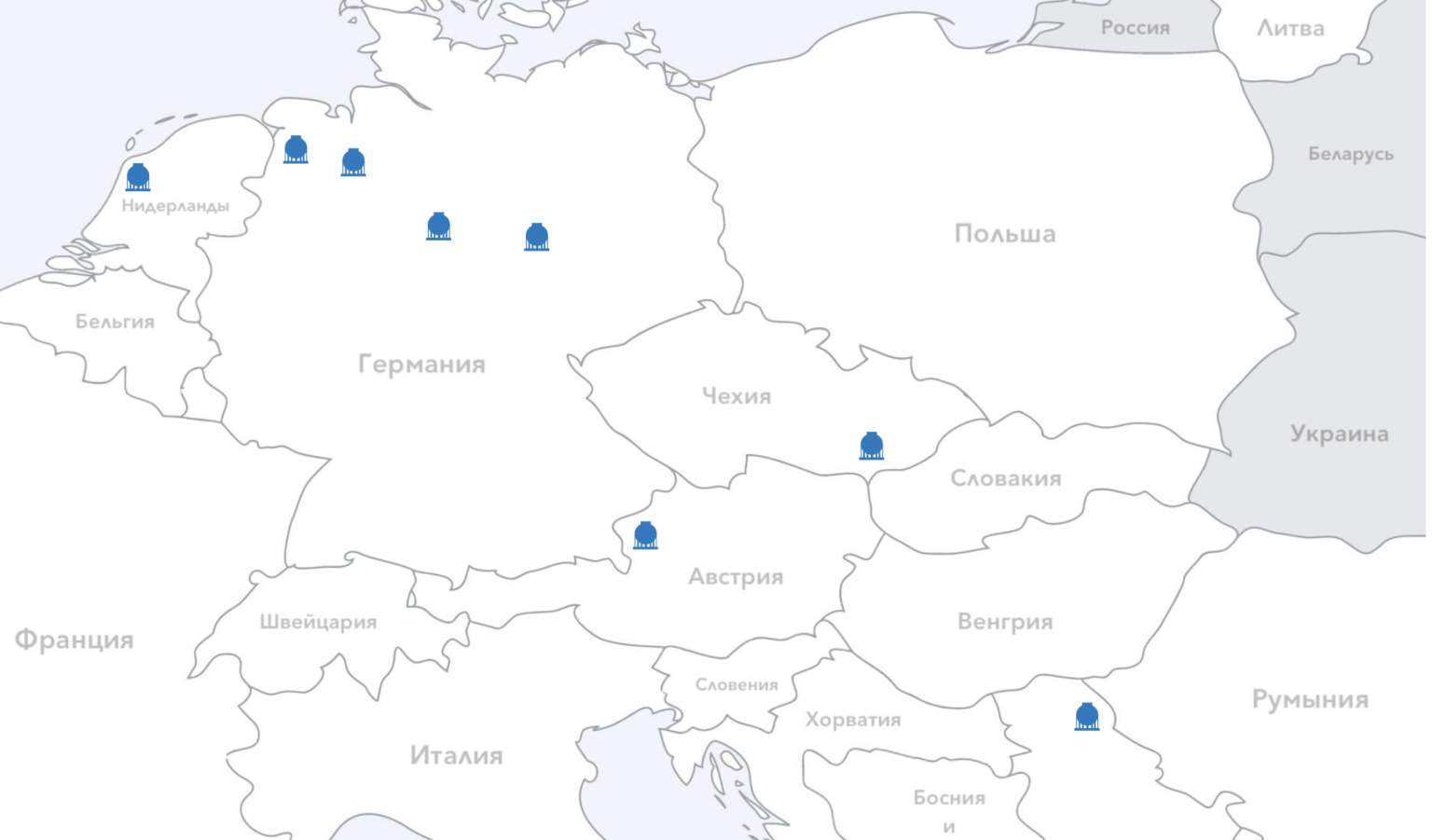 Газовые хранилища в Европе карта. Газовые хранилища Украины на карте. Подземные газовые хранилища Украины на карте.