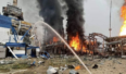Pożar zakładu Gazpromu na Jamale. Grafika: Internet