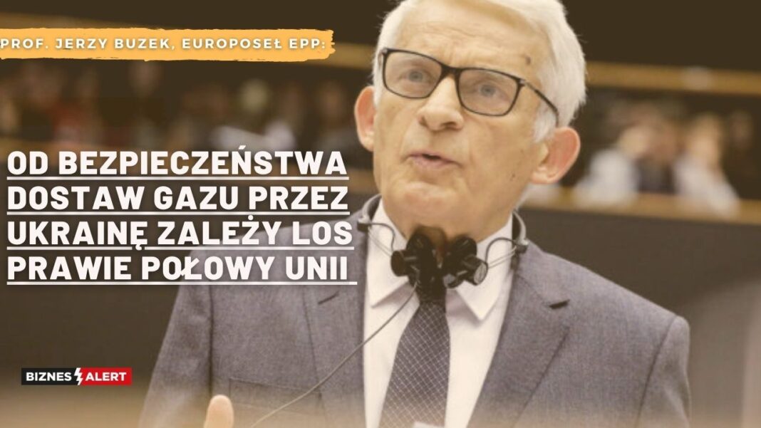 Jerzy Buzek. Grafika: Michał Perzyński