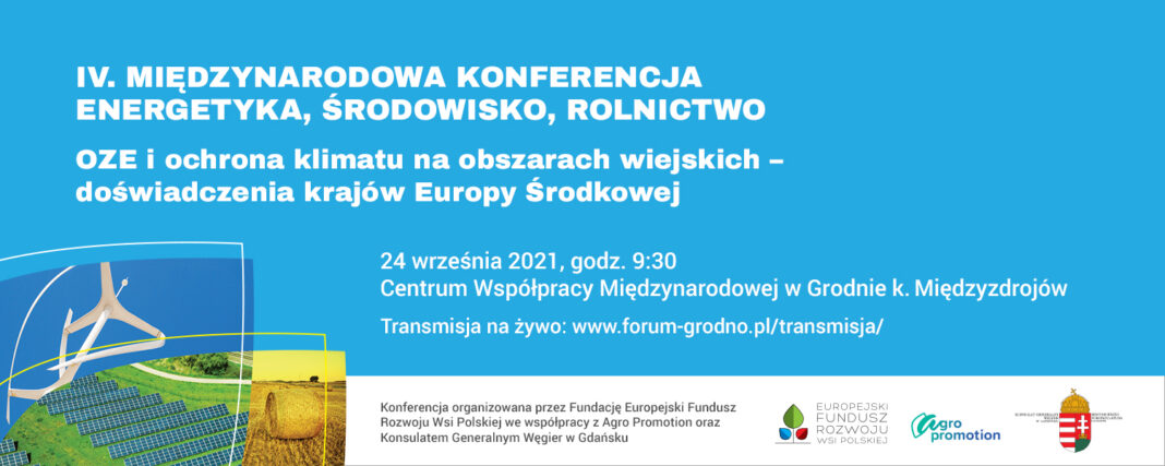 OZE i ochrona klimatu na obszarach wiejskich – doświadczenia krajów Europy Środkowej. Grafika organizatora.