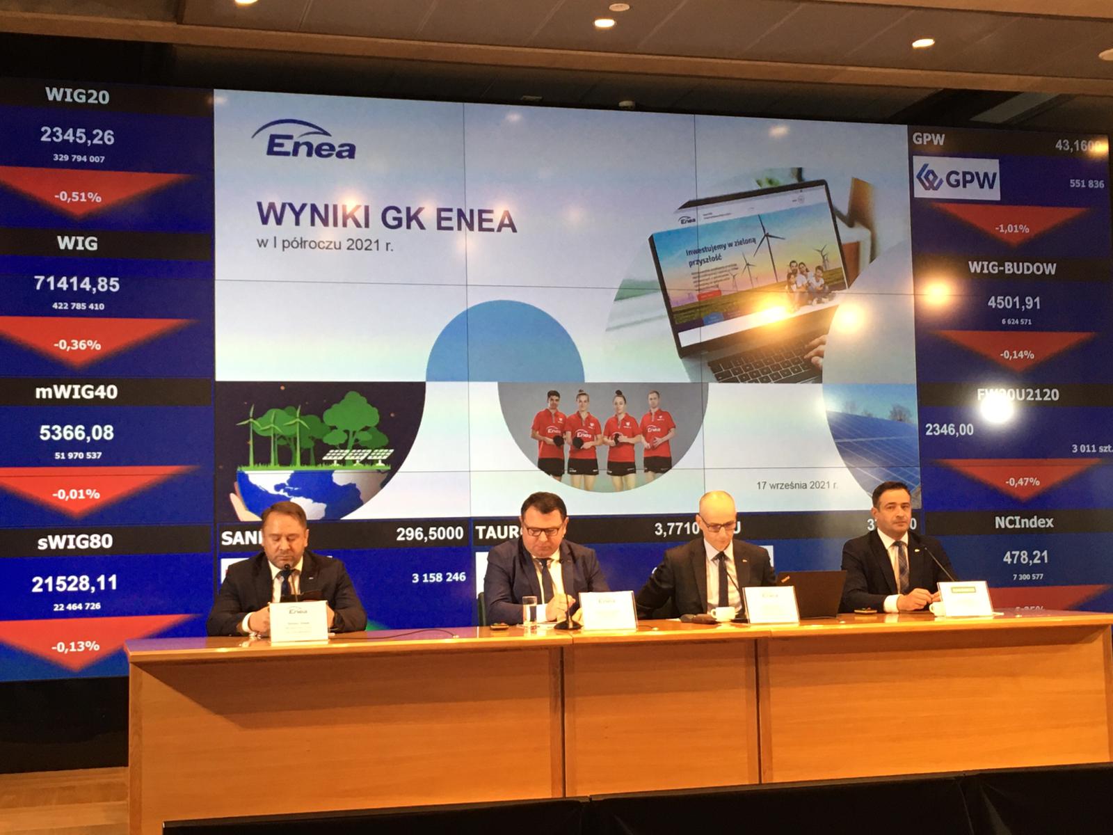 Konferencja wynikowa Grupy Enea. Fot. BiznesAlert.pl.